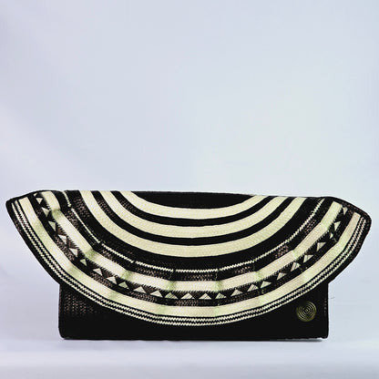 Clutch con Olas Negro